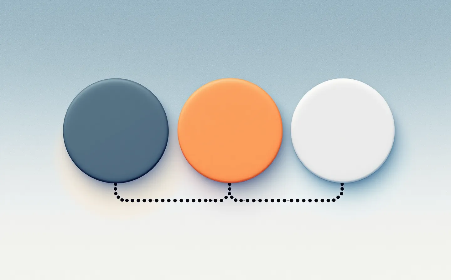 Flat illustration of a single peptide chain connecting to three rounded receptor discs, one highlighted in warm orange